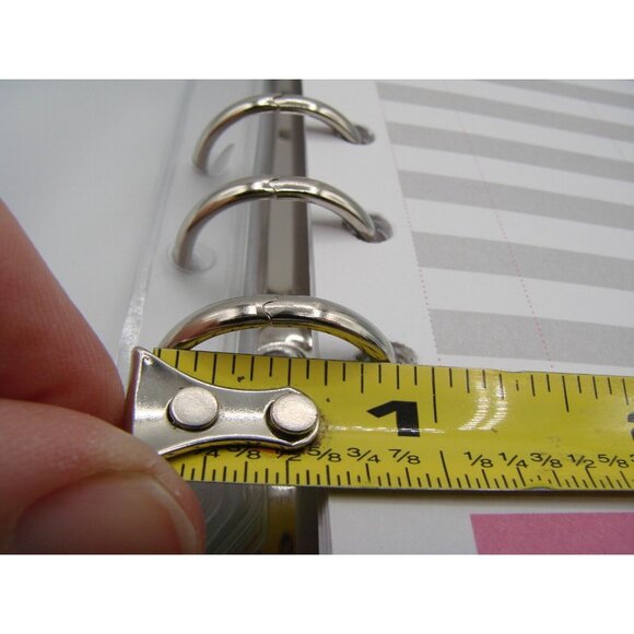 NEW Blue Leather 6 Ring Planner Organizer Zipper Envelope Budget Tab Stickers - Picture 8 of 8